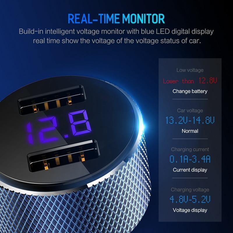 LED Dual USB Car Charger